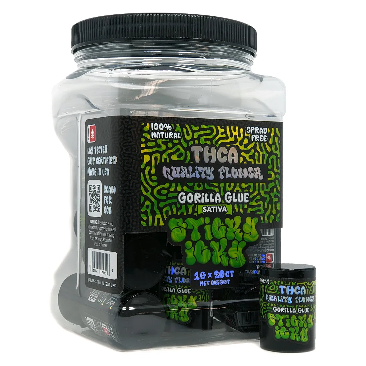 Sticky Icky - THCA Flower 1g - Jar of 20 Sticky Icky - THCA Flower 1g - Jar of 20